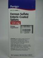 Ferrous Sulfate 324mg Enteric-coated Red Tablets 100count