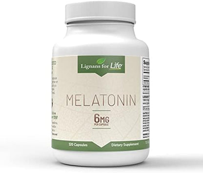 Melatonin for Dogs & People, 6mg - 120 Capsules - Dog Melatonin Capsules - Lignans and Melatonin for Dogs - Pet Melatonin Dogs - Melatonin Dog Treats - Vitamins for Overall Health