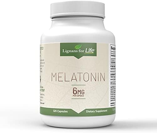 Melatonin for Dogs & People, 6mg - 120 Capsules - Dog Melatonin Capsules - Lignans and Melatonin for Dogs - Pet Melatonin Dogs - Melatonin Dog Treats - Vitamins for Overall Health