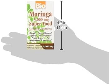 BIO NUTRITION INC Moringa 5,000 MG SUPR Food, 60 VCAP (Pack of 2)