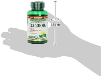 Nature's Bounty Vitamin D3, Immune and Bone Support, Vitamin Supplement, 2000IU, 240 Rapid Release Softgels