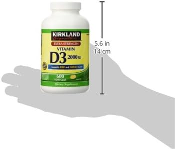 Kirkland Extra Strength Vitamin D-3 2000 IU 600 Soft Gels