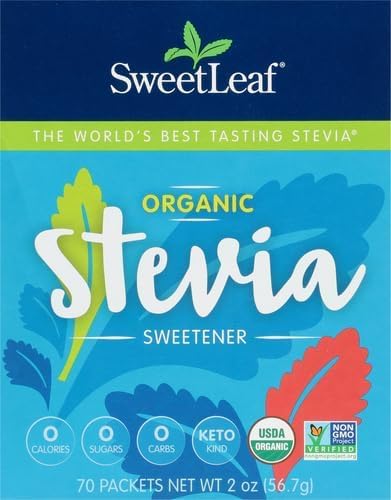 SweetLeaf Organic Stevia Sweetener, 70 Count