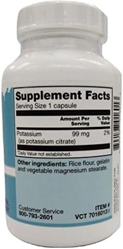 Vitacost Potassium Citrate - 99 mg - 180 Capsules