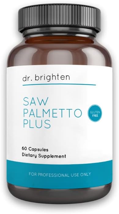 Dr. Brighten Saw Palmetto Plus - Natural Dietary Supplement for Women - PCOS Support to Prevent Hair Loss Acne Oily Skin