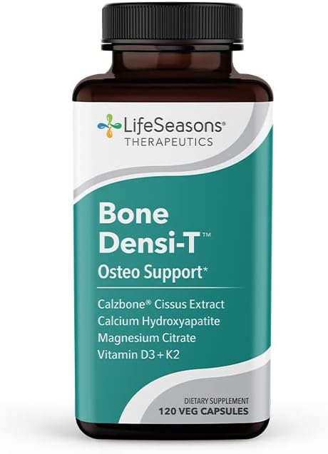 LifeSeasons - Bone Densi-T - Osteo & Calcium Support - Bone Mineral Density, Pliability & Healing - Skeletal Strength & Tissue Production - Calcium, Magnesium & Vitamin D - 120 Capsules