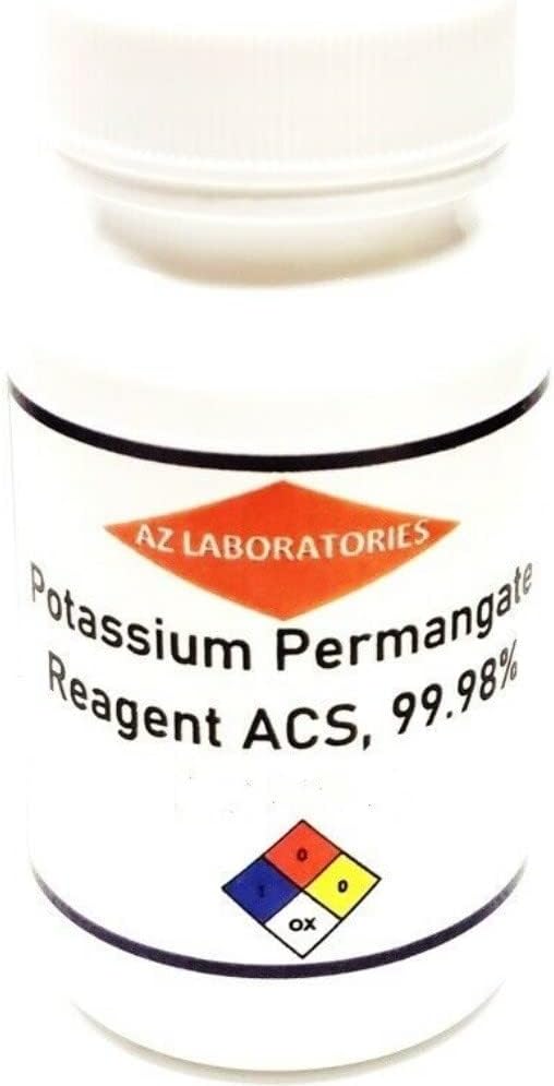 Potassium Permanganate Crystal Reagent Grade / 2 OZ/Free Flowing/Same Day Ship/USA Made/ 100%