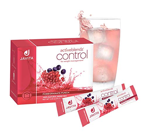 Javita ActiveBlendz Control Pomegranate Powder Drink - Instant Fruit Beverage Made from Grape & Pomegranate with Garcinia Cambogia & Gymnema Sylvestre for Appetite and Weight Management, 24 Pcs