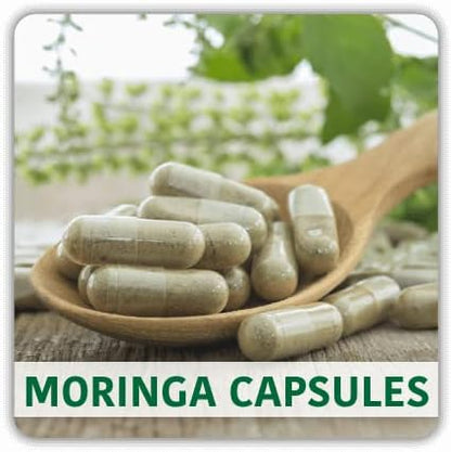 Moringa Extra Strength Capsules 120, Moringa Oleifera Leaf, Amla Fruit, Black Pepper. Gluten-Free, Non-GMO, Vegan Supplement