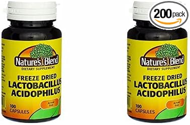 Freeze Dried Lactobacillus Acidophilus 100 Caps (Pack of 2)