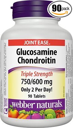 Webber Naturals Glucosamine Chondroitin Triple Strength Tablets, 750mg 90 Tablets