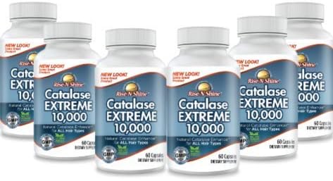 Catalase Extreme Supplement 10,000 with Saw Palmetto, Biotin, Fo-Ti, PABA - Hair Supplements for Strong Hair - 360 Capsules - Pack of 6 (180-day Supply)