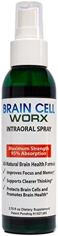 #1 Brain Health Booster - Improve Focus and Memory - Brain Cell Worx (Sublingual), All Natural -Pure Gingko, Alpha GPC and Resveratrol