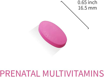 Prenatal Multivitamins - Folic Acid, Calcium, Iron, Vitamins A/B/C/D/E/K - 180 Vegan Tablets