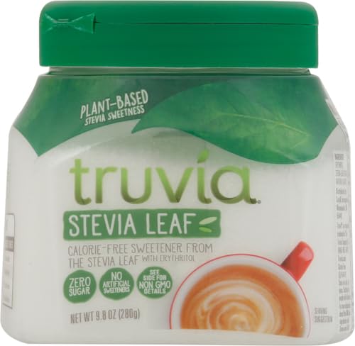 Truvia Original Calorie-Free Sweetener from the Stevia Leaf Spoonable (9.8 Ounce Stevia Jar) (Pack of 4)