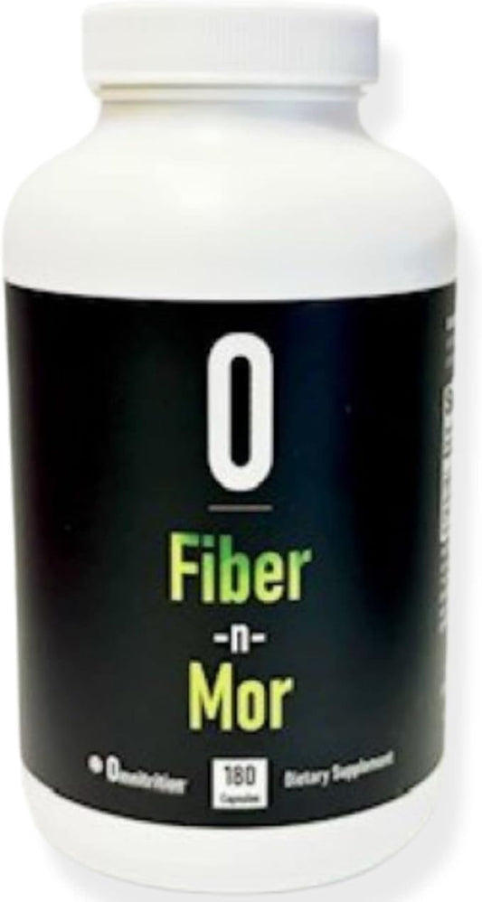 Fiber n Mor Digestive Supplement with Psyllium by Omnitrition 180 Capsules