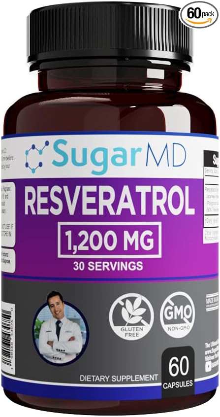 SugarMD Dr. Ergin's Resveratrol 1200 MG - 60 Capsules