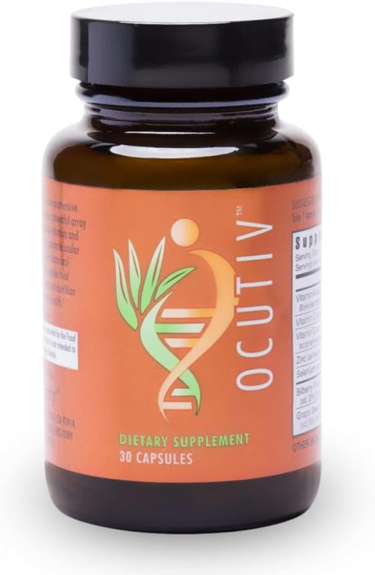 Youngevity Ocutiv™ - Eye Vitamin & Mineral Supplement - Contains Vitamin A, C, E, Zinc, Bilberry, Lutein, Lycopene, Zeaxanthin, Astaxanthin - 30 Capsules