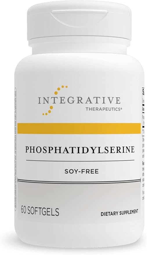 Integrative Therapeutics Phosphatidylserine - Brain Function and Stress Support Supplement* - Sunflower Lecithin-Derived Brain Support Supplement for Men & Women - 60 Softgels