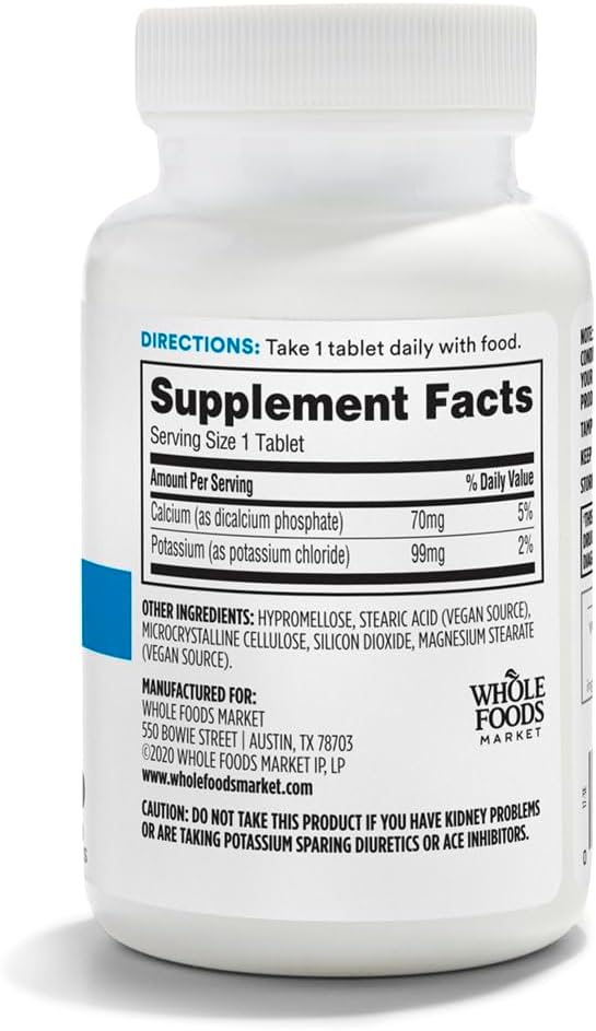 365 by Whole Foods Market, Potassium 99Mg, 250 Tablets