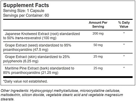 Vitacost Trans-Resveratrol Plus -- 60 Vegetarian Capsules