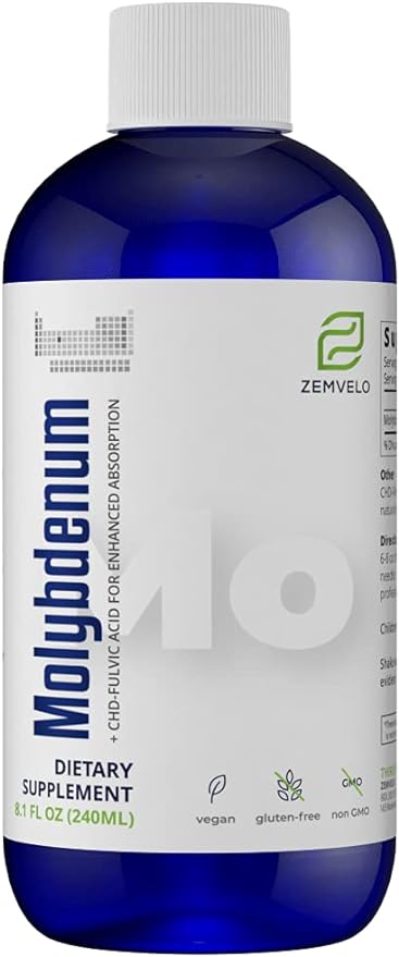 Liquid Ionic Molybdenum | 96 Day Supply | Trace Mineral | Body Disposition | Energy Support | Restful Sleep