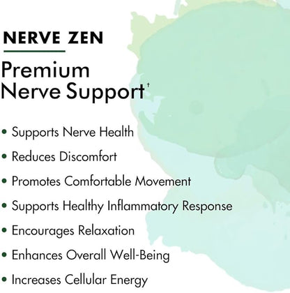 Premium Nerve Support - Nerve Supplement with Coenzyme Q10, Vitamin B Complex, Alpha Lipoic Acid 300mg - 120 Capsules