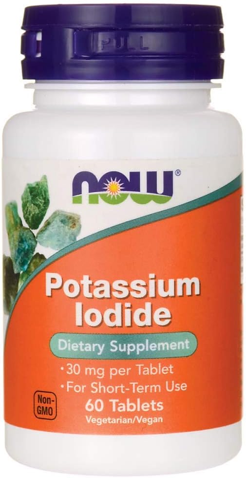 NOW Foods Potassium Plus Iodine, 180 Tablets