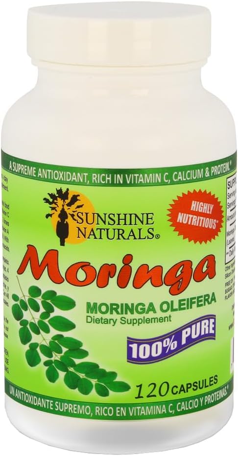 Moringa Dietary Supplement. Immune System Aid. 120 Capsules