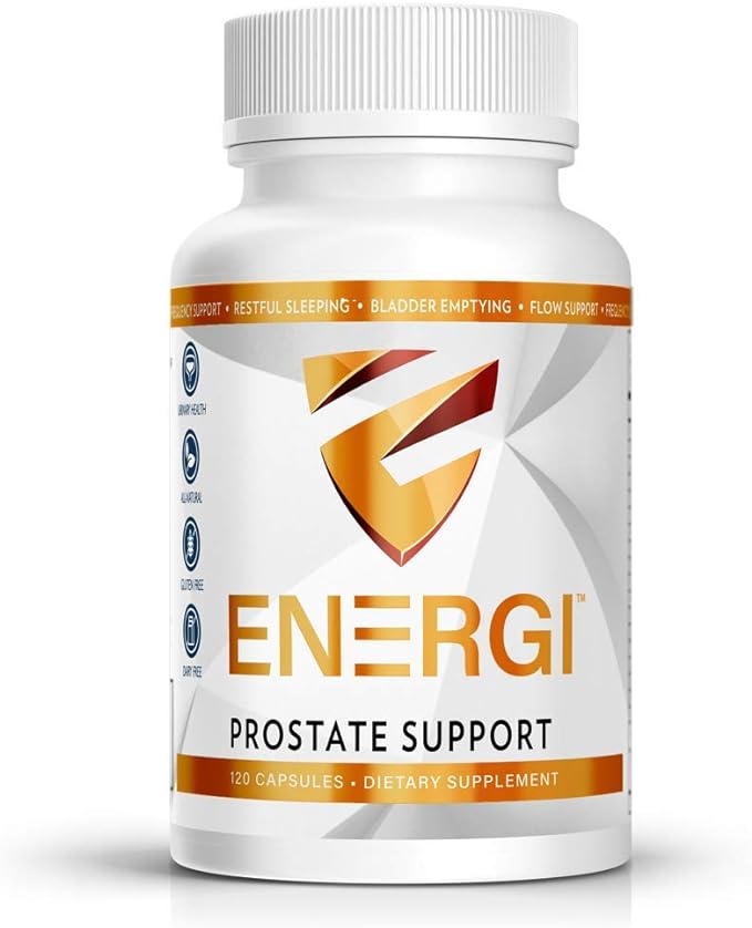 ENERGI Prostate Support Supplement with Saw Palmetto for Men & Women, 200mg Saw Palmetto, 100mg Pygeum Africanum, Pumpkin Seed, Promotes Prostate Health, 120 Capsules