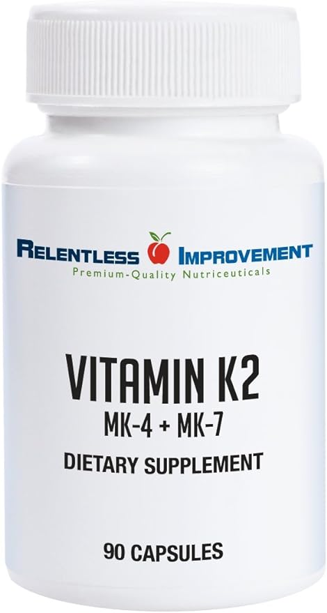 Vitamin K2 MK4 Plus MK7 Vegan Naturally-Derived Vege-Caps 90 Count