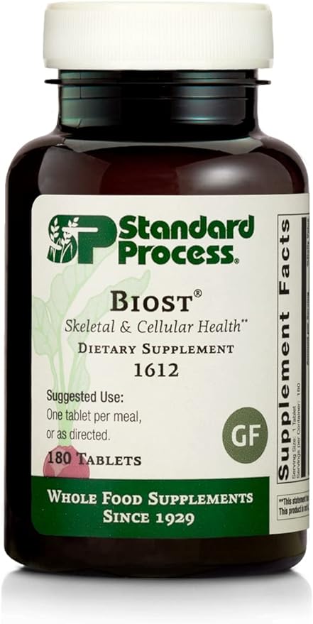 Standard Process Biost - Teeth and Bone Health Supplement with Whole Food Magnesium Citrate, Calcium Lactate, Manganese, and More - 180 Tablets