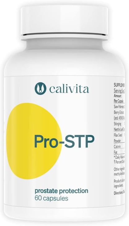 Pro-STP - Prostate Supplements for Men - Lycopene, Flaxseed Powder, Stinging Nettle Leaf, and Selenium Supplement - Saw Palmetto for Men - Hair, Bladder, and Prostate Protection - 60 Capsules