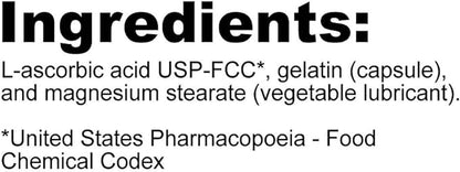 NutriBiotic - Vitamin C 1000 Mg Capsules, 500 Count | Essential Immune, Antioxidant & Collagen Support Supplement | Pharmaceutical Grade L-Ascorbic Acid, 1000 Mg Per Serving | Gluten & GMO Free