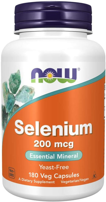 NOW Foods Selenium 200 mcg VCaps, 180 ct (180)