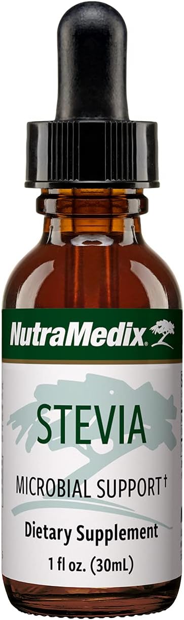 NutraMedix Stevia - Bioavailable Liquid Stevia Leaf Extract Drops for Microbial Support - Sugar Alternative with Microbial Support Properties - Low-Carb, No Added Sugar (1 oz / 30 ml)