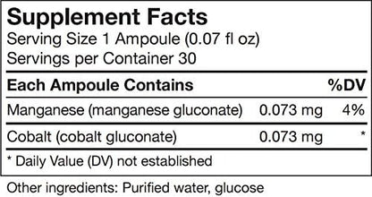 UNDA GAMMADYN Mn-Co | Manganese-Cobalt Oligo-Element Supplement | 30 Ampoules