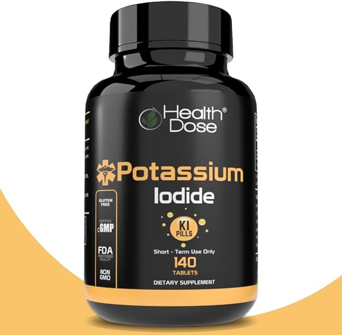 Potassium Iodide Tablets 130 mg - Ki Pills Potassium Iodine Tablets - Short Term (140 Tablets) (5, 140)…