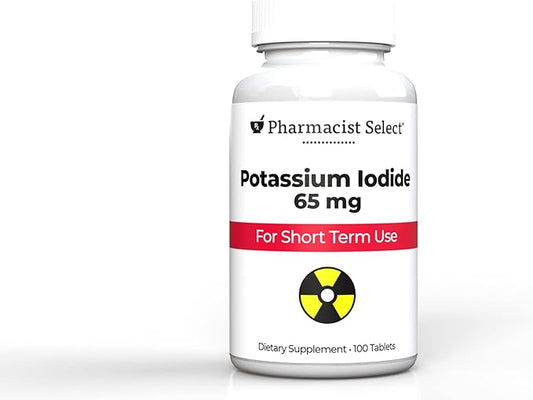 Potassium Iodide Tablets 130mg, “KI Pills”, Short Term Use Only, 100 Tablets