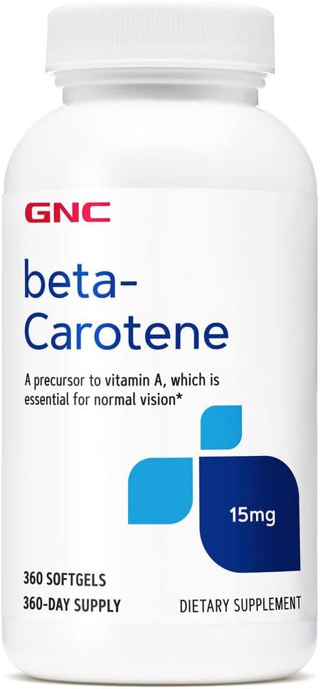 GNC beta-Carotene 15mg | A Precursor to Vitamin A which is Essential for Normal Vision | 360 Count