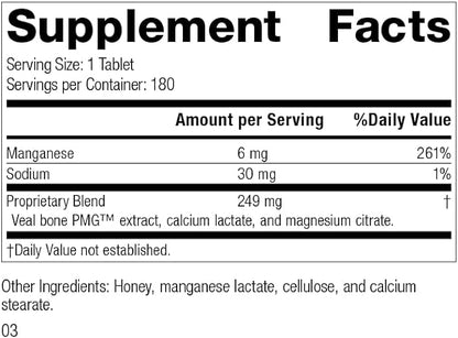 Standard Process Biost - Teeth and Bone Health Supplement with Whole Food Magnesium Citrate, Calcium Lactate, Manganese, and More - 180 Tablets