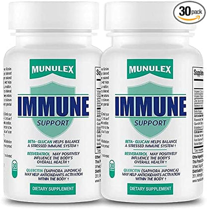 Immune Support Supplement | Featuring Beta-glucan, Resveratrol, Quercetin, Elderberry, Advanced Mushroom Complex + Zinc, Selenium, and Vitamins C and D3 (60)