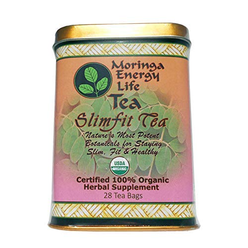 Moringa SlimFit Tea 28 tea bags (Keto, Detox, Paleo, Vitamin & Minerals Booster, Vegan, Gluten-Free, Non-GMO, Caffeine-Free)