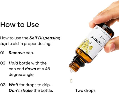 THORNE Vitamin D Liquid - Vitamin D Supplement - Supports Healthy Bones and Muscles, Cardiovascular Health, and Immune Function* - 1 Fl Oz (30 ml)- 600 Servings