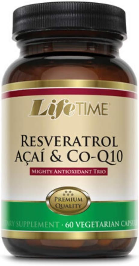 LIFETIME Resveratrol, Acai & CoQ10, Veg Cap (Btl-Glass) | 60ct