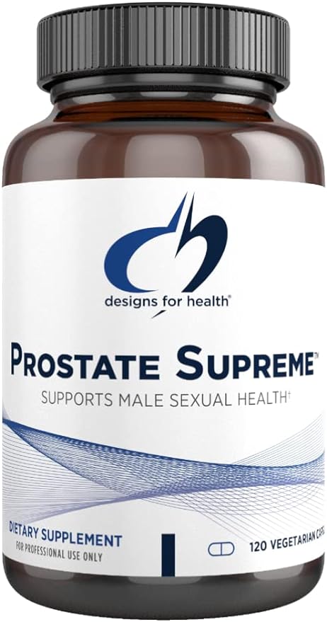 Designs for Health Saw Palmetto Prostate Supplement for Men - Prostate Supreme with Saw Palmetto, DIM, Vitamins, Nettle, Zinc + Chrysin - Non-GMO, Soy Free (120 Capsules)