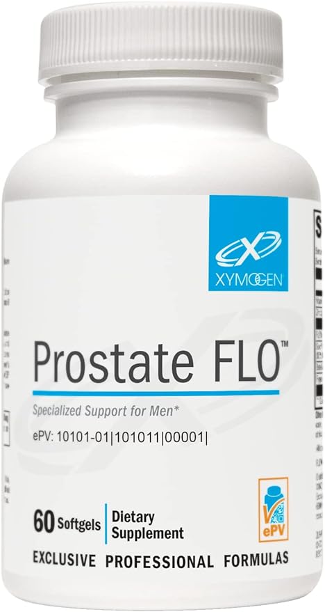 XYMOGEN Prostate FLO - Supports Prostate Health + Urinary Tract Health - Saw Palmetto for Men with Zinc, Vitamin B6, Beta Sitosterol, Cranberry, and Pygeum Extract (60 Softgels)