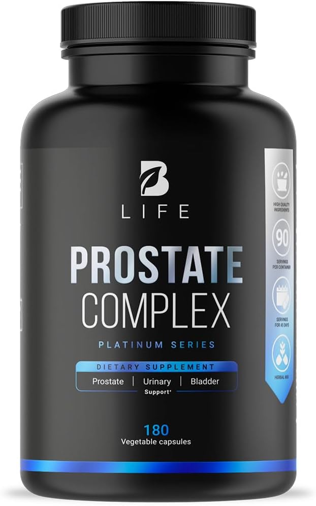 Prostate Supplement for Men 180 Caps with Saw Palmetto, Pumpkin Seeds Extract, Stinging Nettle. B Life Prostate Complex (Prostate Platinum)