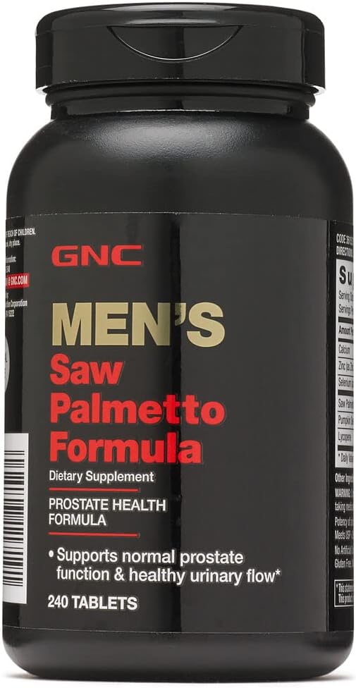 GNC Men's Saw Palmetto Formula, 240 Tablets, Supports Normal Prostate Function