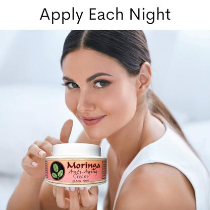 Moringa Anti Aging Cream 13 Powerful Ayurvedic herbs of concentrated antioxidants, Nutrient rich virgin oils of Moringa, Sesame and Sunflower in our moringa cream. 3.4 oz